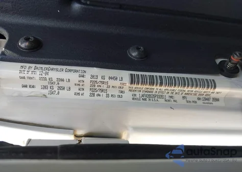 2005 Jeep Wrangler X из США, поврежденный, VIN 1J4FA39S35P333511